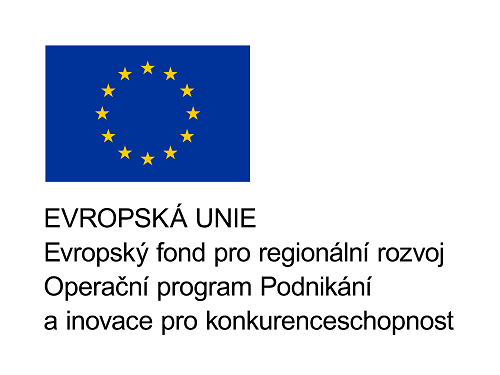 Logo: EVROPSKÁ UNIE, Evropský fond pro regionální rozvoj, Operační program 'Podnikání a inovace pro konkurenceschopnost'